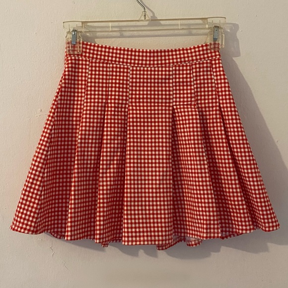 Cute High-Rise Pleated Plaid Skirt - Picture 1 of 3